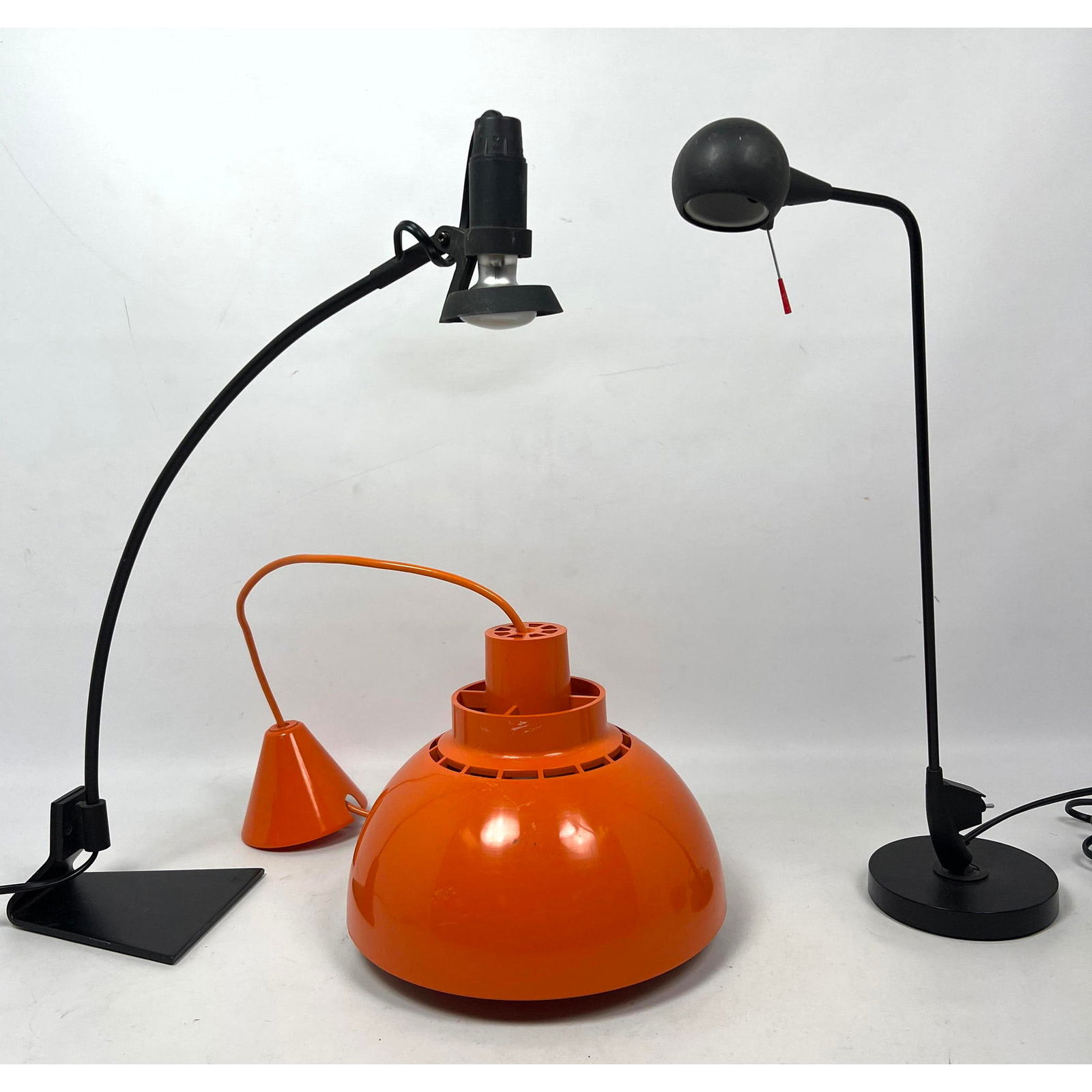 Mid Century Modern Lamps. Danish Modern Denmark Orange Plastic Pendant Lamp. and Post Modern Task La (1 of 20)