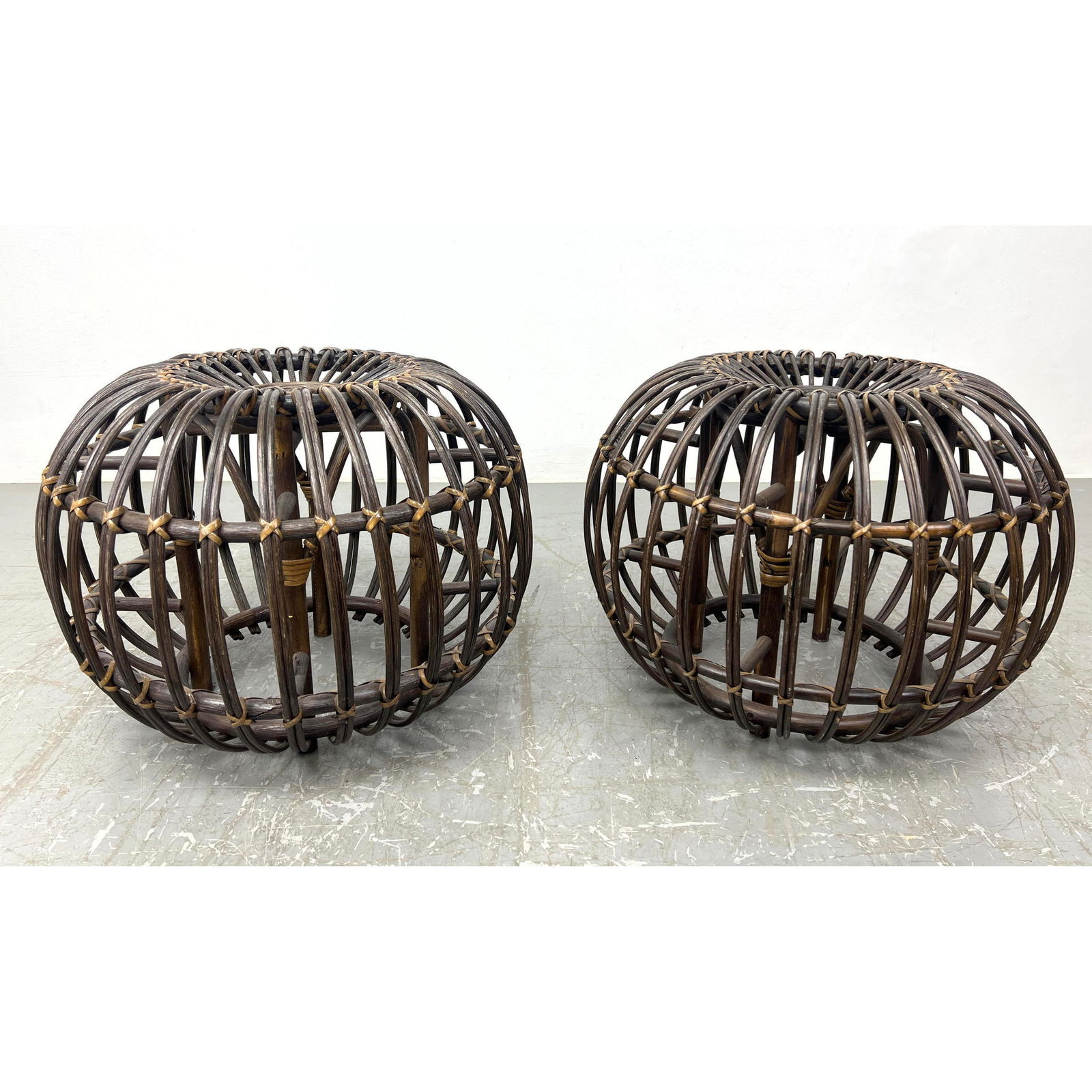 Pair Franco Albini Style Ottoman Stools. (1 of 10)