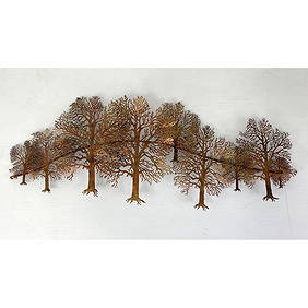 Detailed Copper tree Wall Sculpture. Winter trees in Landscape. (1 of 8)