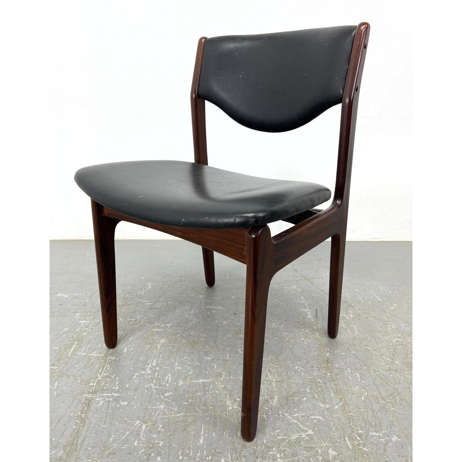 Danish Modern Rosewood Desk Chair.: Danish Modern Rosewood Desk Chair. Dimensions: Height: 30 inches, Width: 19.5 inches, Depth: 17 inches. - Seat Height: 17.5 inches ---