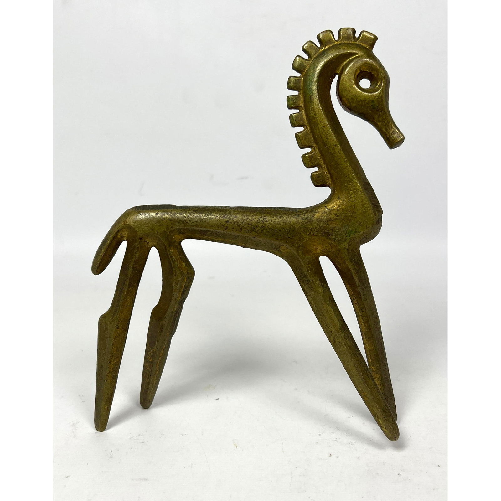 Frederick WEINBERG Stylish Metal Horse Sculpture. Modernist Figural Sculpture. Initialed (1 of 7)