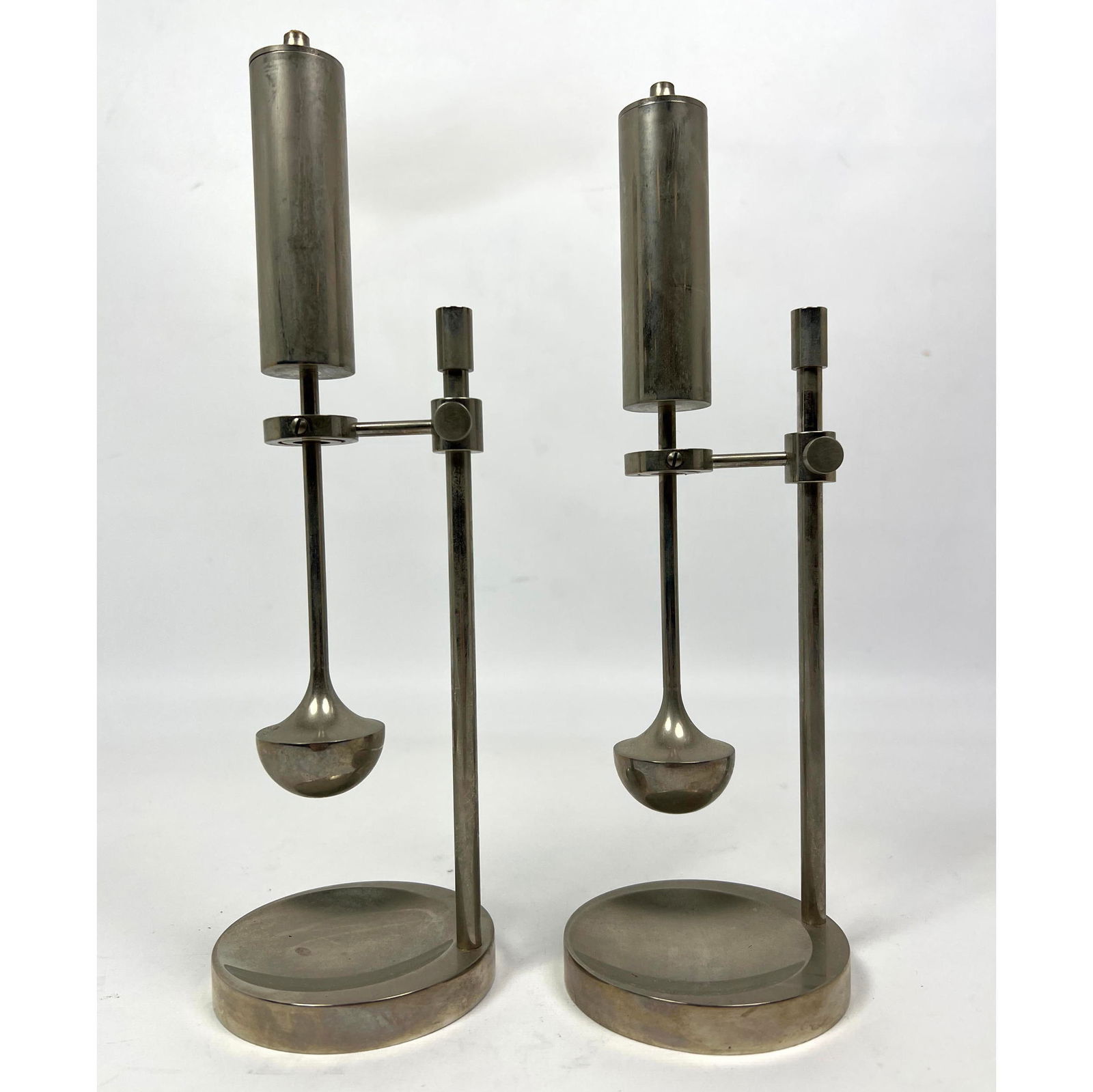 Rare Danish Modern Copenhagen Nautical Gyroscope Nickel Plated Brass Oil Lamps by lIse D. Ammonsen f (1 of 12)