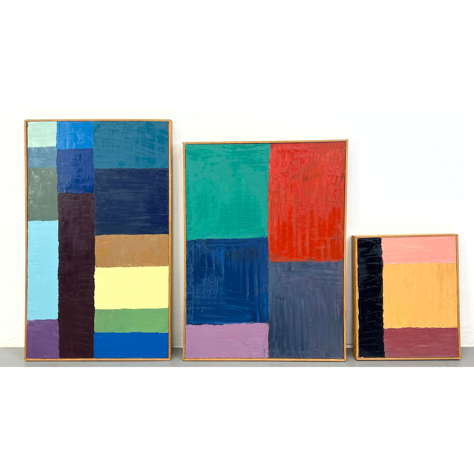 3 Abstract Square Paintings in Various Colors and Sizes. Abstract Modern. (1 of 15)