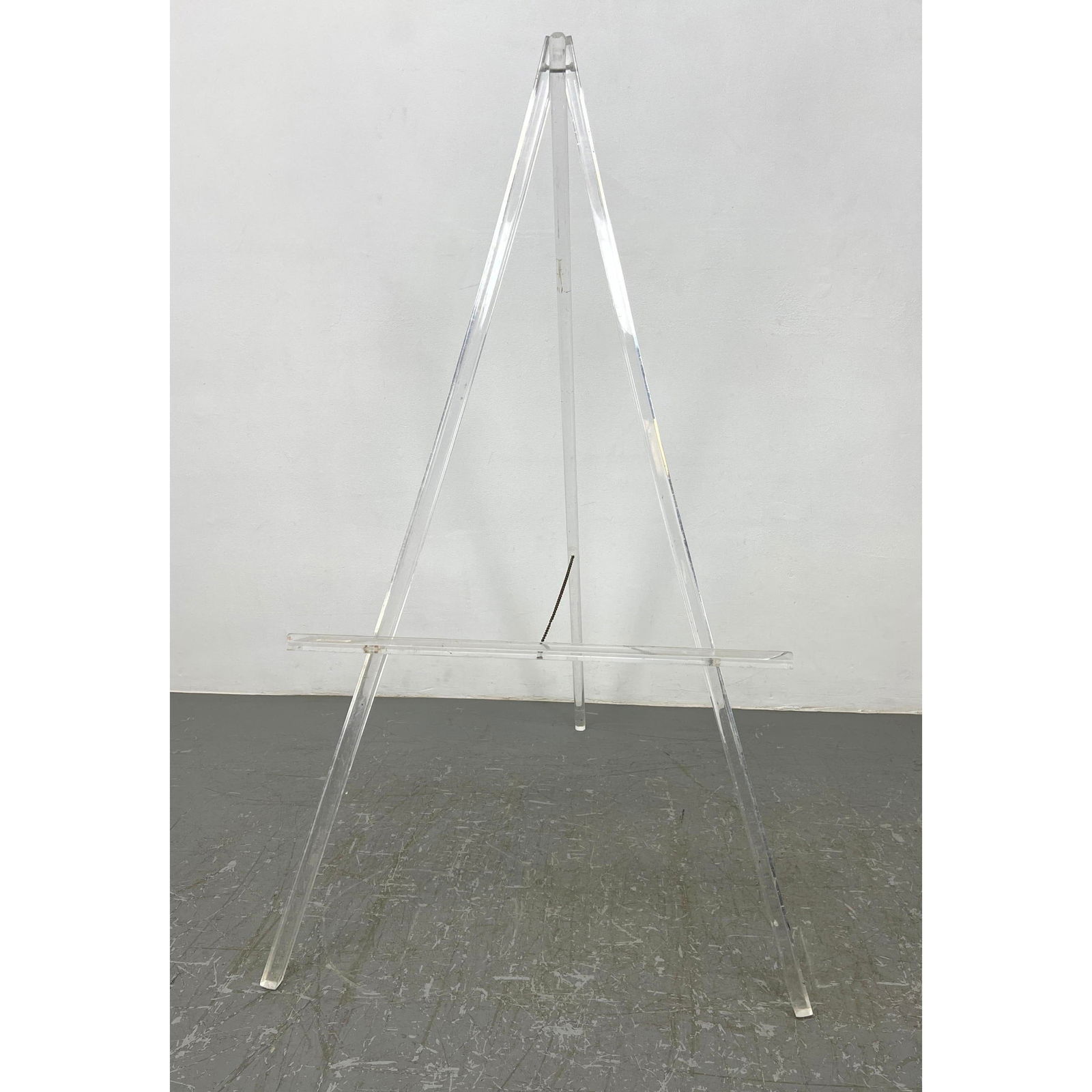 Clear Lucite Acrylic Painting Art Display Easel. Modernist Design. (1 of 5)