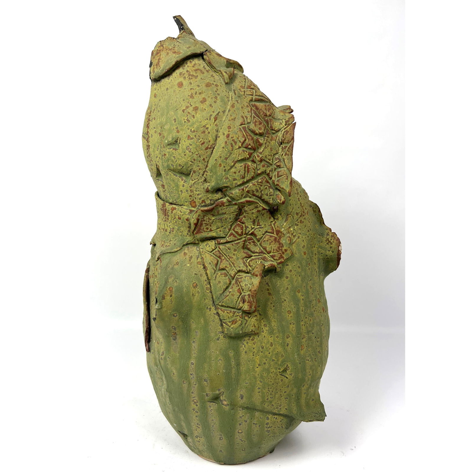 Organic Free Form Glazed Pottery Vessel. (1 of 11)