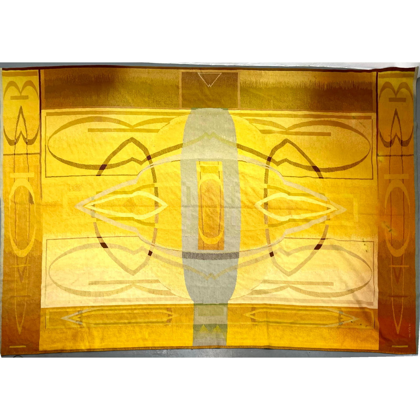 9'6 x 13'4 Tim Van Campen for Michaelian and Kohlberg inc. Wool Needlepoint Rug. (1 of 13)