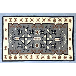 4'3 x 6'10 Flat Weave Carpet Rug. Navajo Style.: 4'3 x 6'10 Flat Weave Carpet Rug. Navajo Style. Dimensions: Height: 4.3 inches, Width: 6.10 inches. --- US Packing and Shipping charge: In house shipping available. Will be calculated once destination