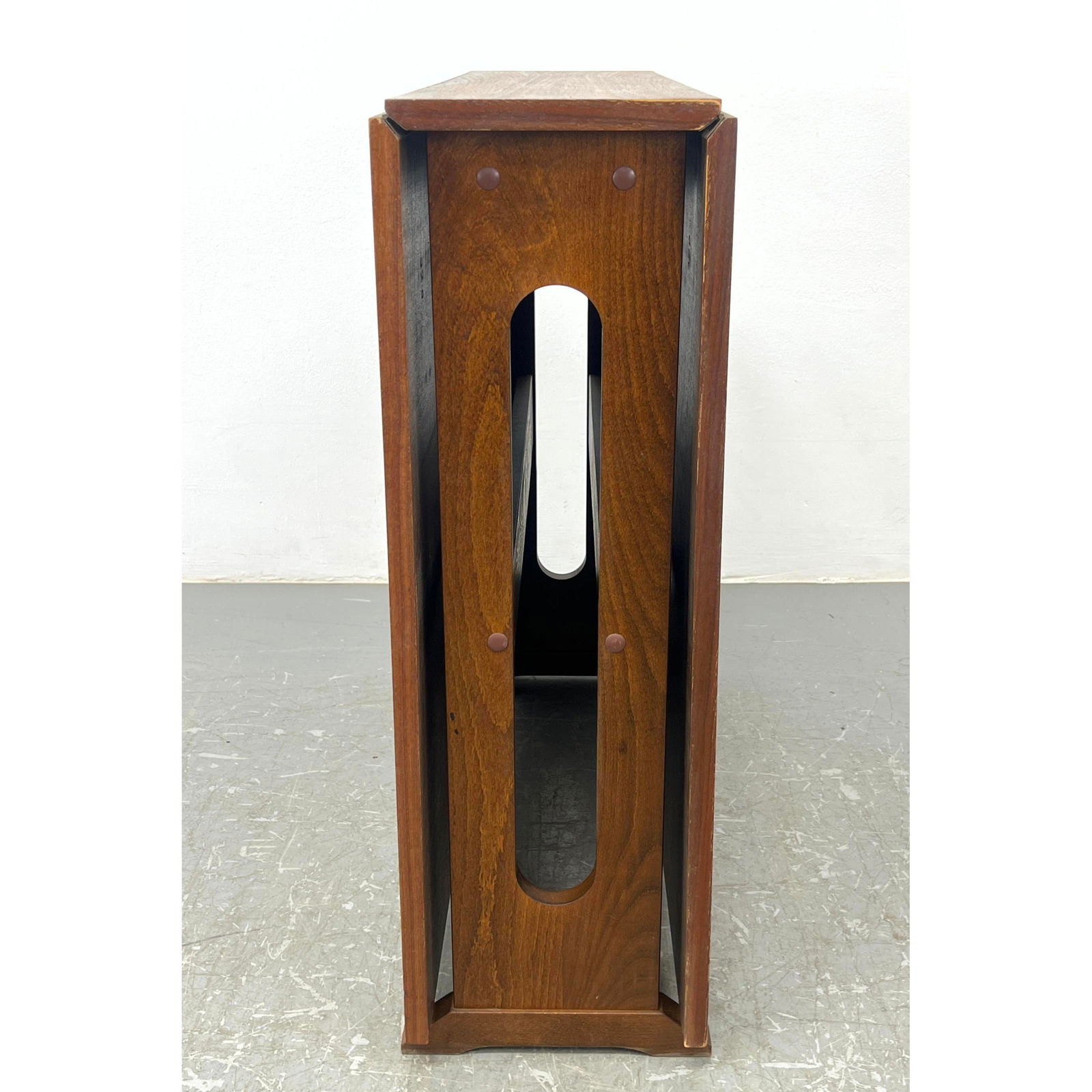 Mid Century Modern Drop Side Dining Table. Richly grained top. Slim profile table with expanding bas (1 of 9)