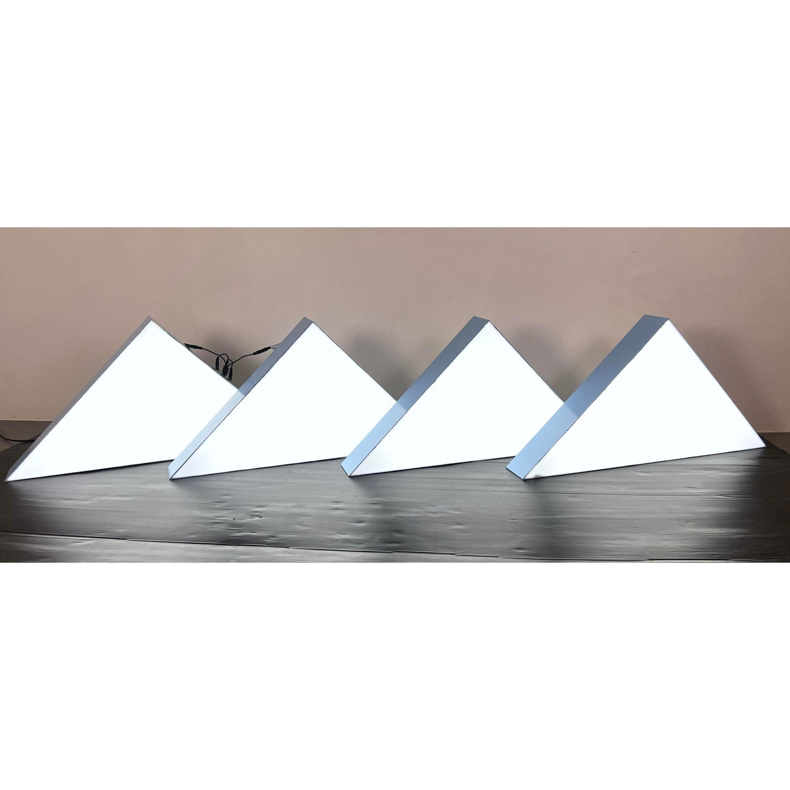 Set 4 Modernist Triangular Wall Sconces Lights. 1 transform runs all four. (1 of 11)
