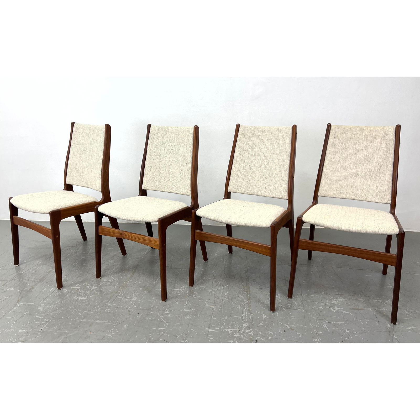 Set 4 Teak Dining chairs. Made in DENMARK stamped. Probably SKOVBY. (1 of 13)