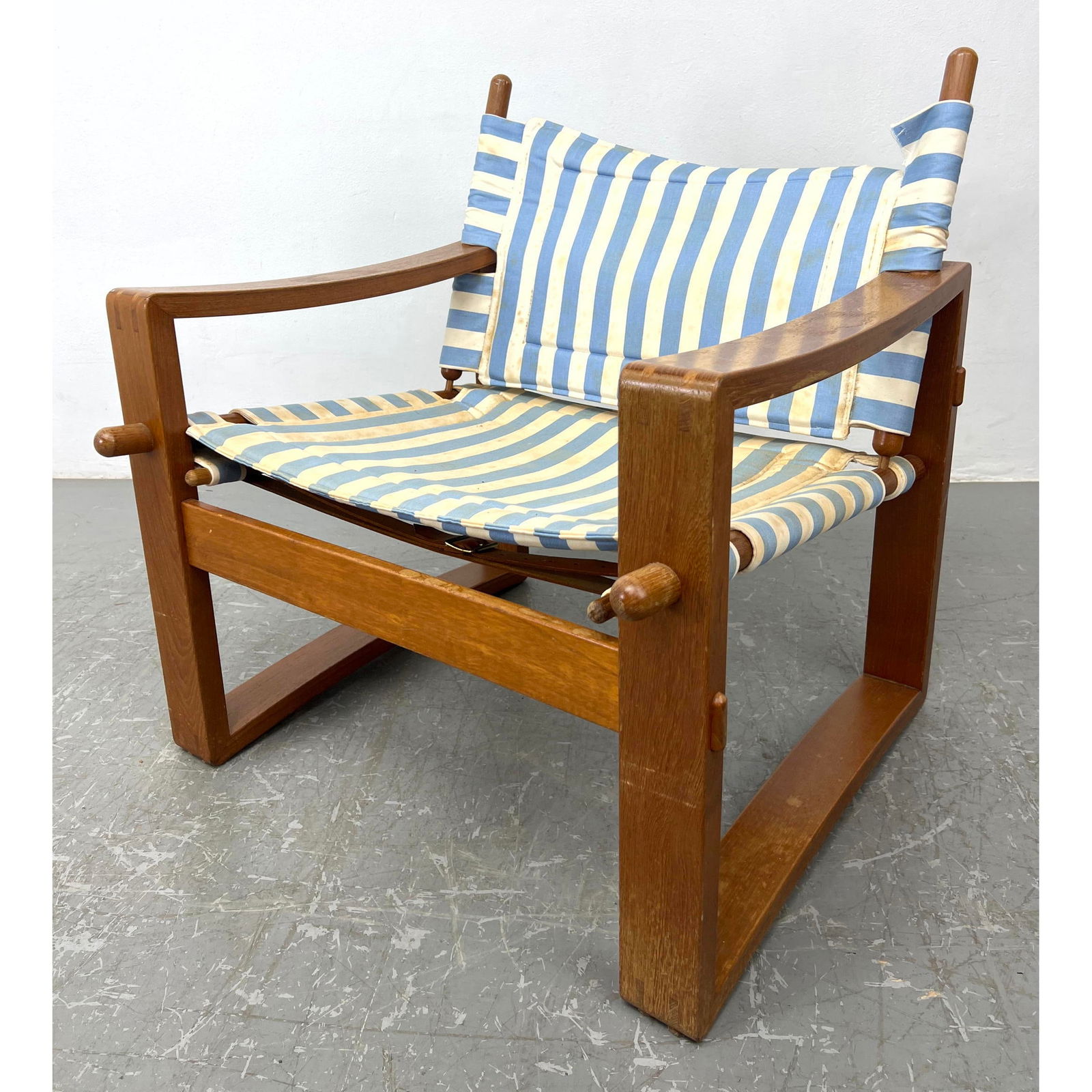 60s Borge Jensen Bernstoffsminde Mobelfabrik Danish Modern Denmark Teak Lounge Armchair with Cotton (1 of 11)
