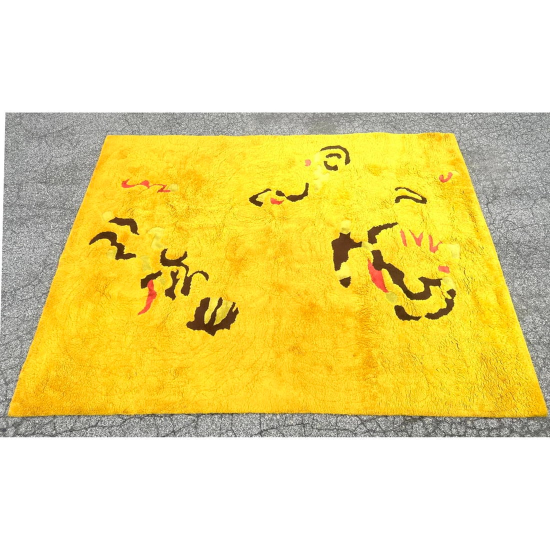 14'5 x 11 Edward Fields Custom Carpet Rug. Abstract design on yellow field. H14.5' X W11' (1 of 8)