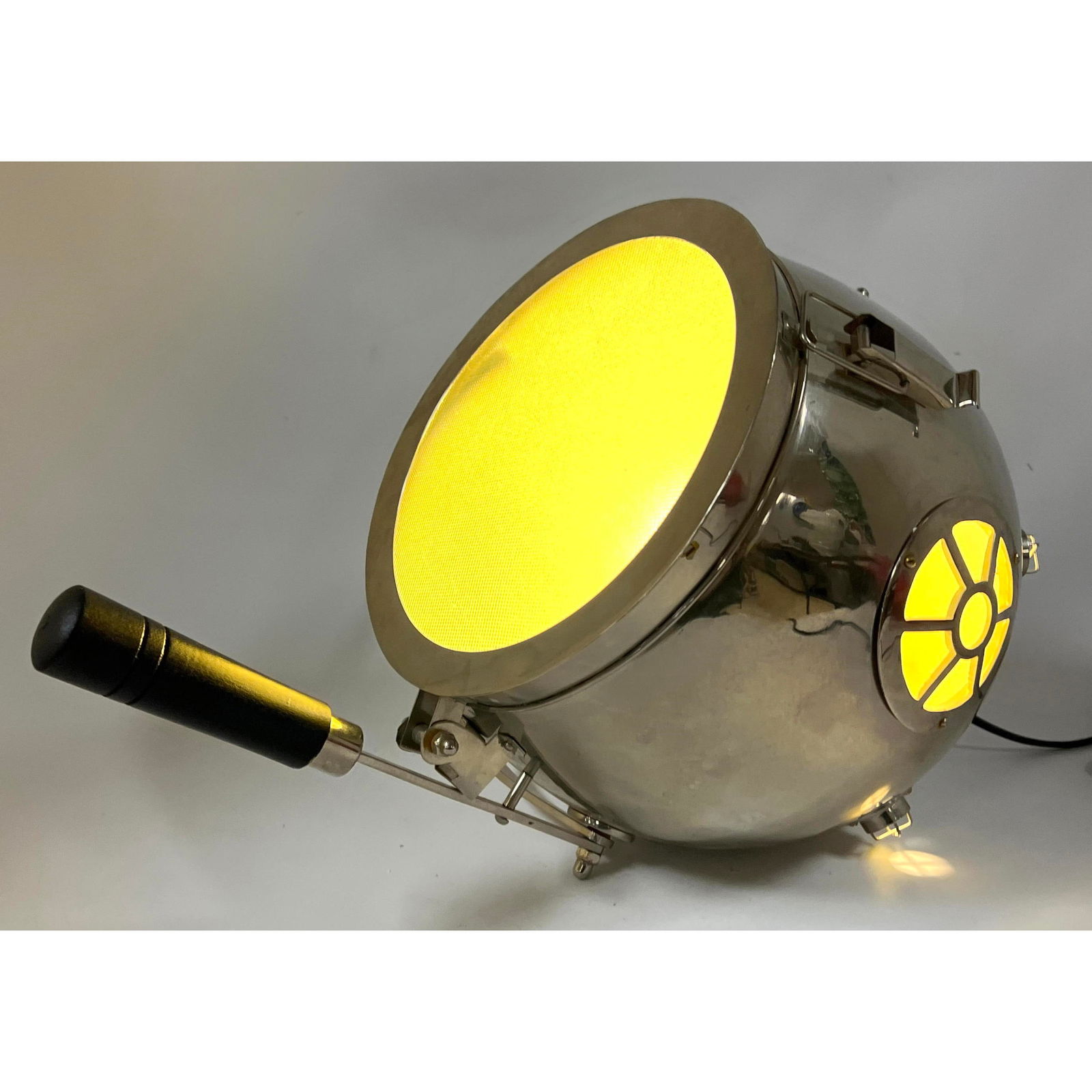 Industrial Chromed Steel Lamp Light. Ship Lamp. style. (1 of 12)