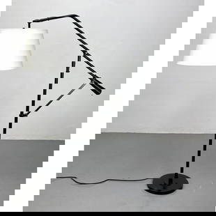 RALPH LAUREN Cantilever Floor Lamp. Adjustable Black Metal Frame. Shade has diffuser. Ralph Lauren S: RALPH LAUREN Cantilever Floor Lamp. Adjustable Black Metal Frame. Shade has diffuser. Ralph Lauren Style. Dimensions: Height: 59 inches, Width: 47 inches, Depth: 12 inches. ---