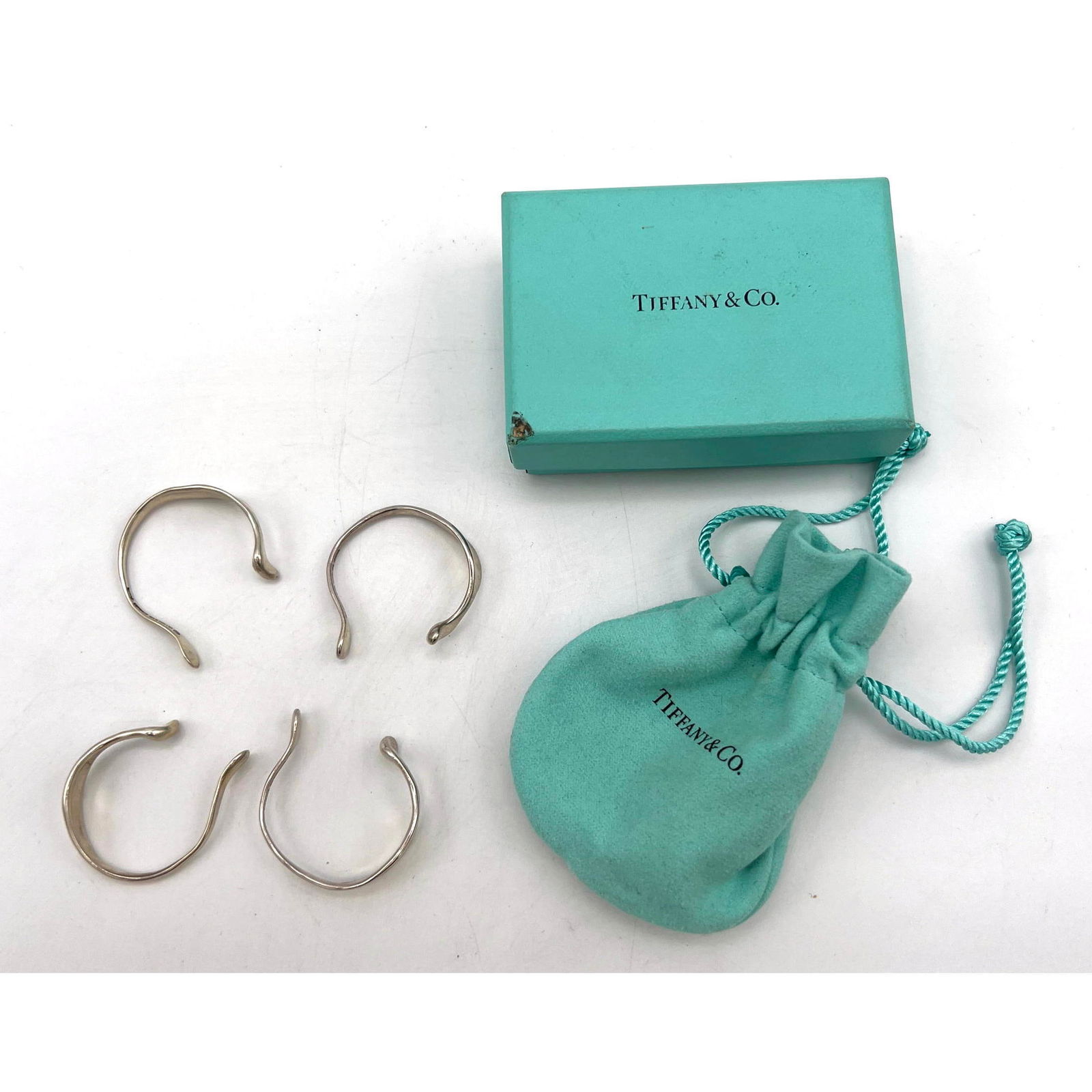 Set 4 Tiffany Sterling Elsa Peretti Ear cuff Earings. . (1 of 5)