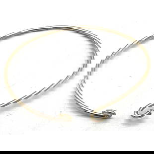 18K yellow gold CARTIER wire bracelet. Signed.: 18K yellow gold CARTIER wire bracelet. Signed. Dimensions: Height: 2.25 inches, Width: 2.75 inches. : L: 6.75 inches. Weight: 4.8 DWT --- US Packing and Shipping charge: Jewelry Flat Rate combined Shi