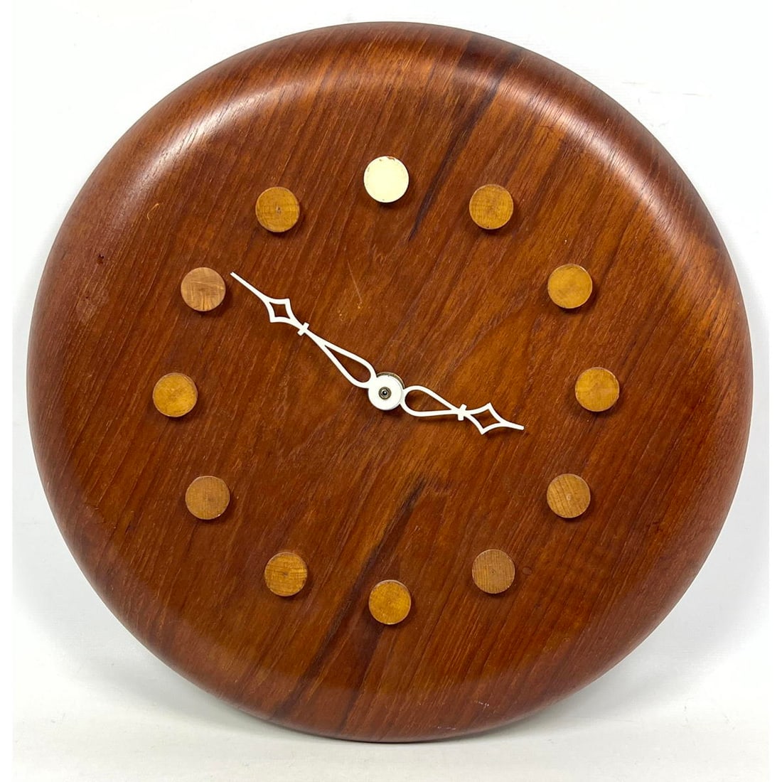Fritz Hansen and George Nelson Stool Seat Wall Clock.  Marked. (1 of 13)