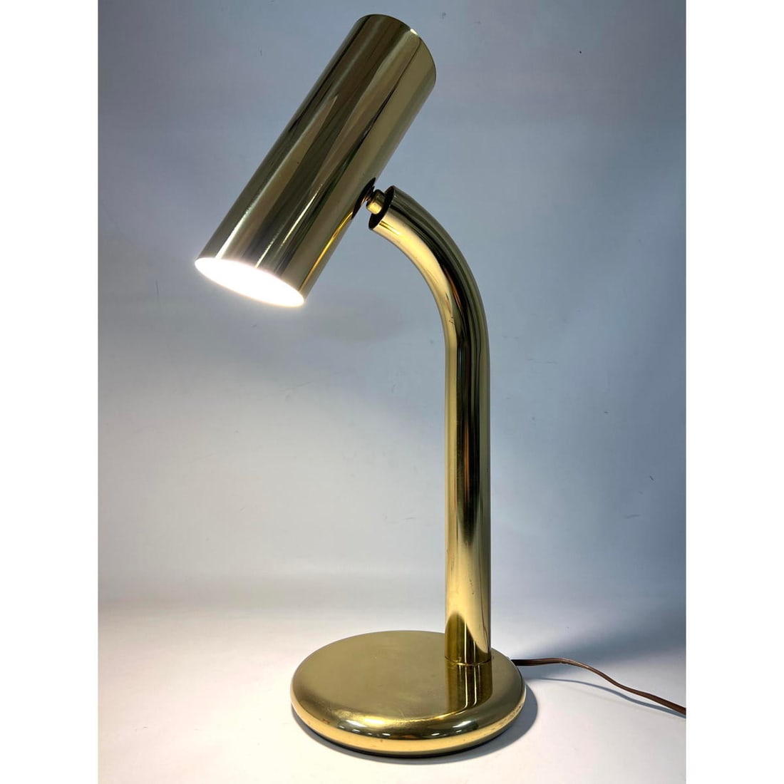 Mid Century Brass Tone Metal Desk Task Lamp. (1 of 13)