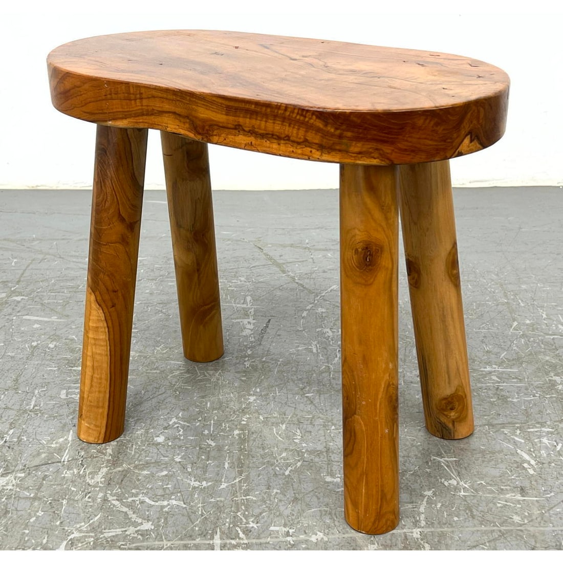 Small Rustic form Pine Stool Bench. (1 of 8)