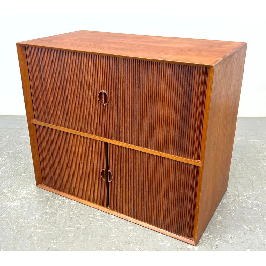 ORLA MOLGAARD-NIELSEN and PETER HVIDT Tambour Door Cabinet.  Exposed jointed edges. No base. (1 of 10)