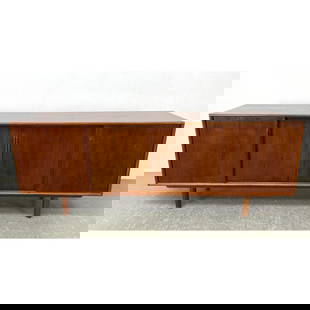 A Gunni Omann teak credenza for Axel Christensen. Danish Modern Sideboard.: A Gunni Omann teak credenza for Axel Christensen. Danish Modern Sideboard. Dimensions: Height: 30 inches, Width: 79 inches, Depth: 18.5 inches. ---