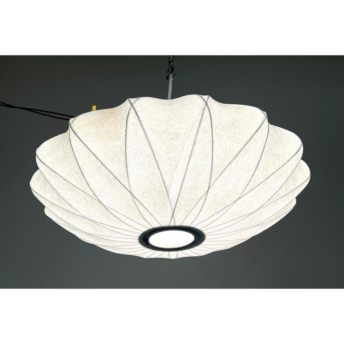 GEORGE NELSON for HERMAN MILLER 22" Bubble Lamp. Criss Cross Frame Bubble Shade Pendant Lamp by Nels (1 of 16)