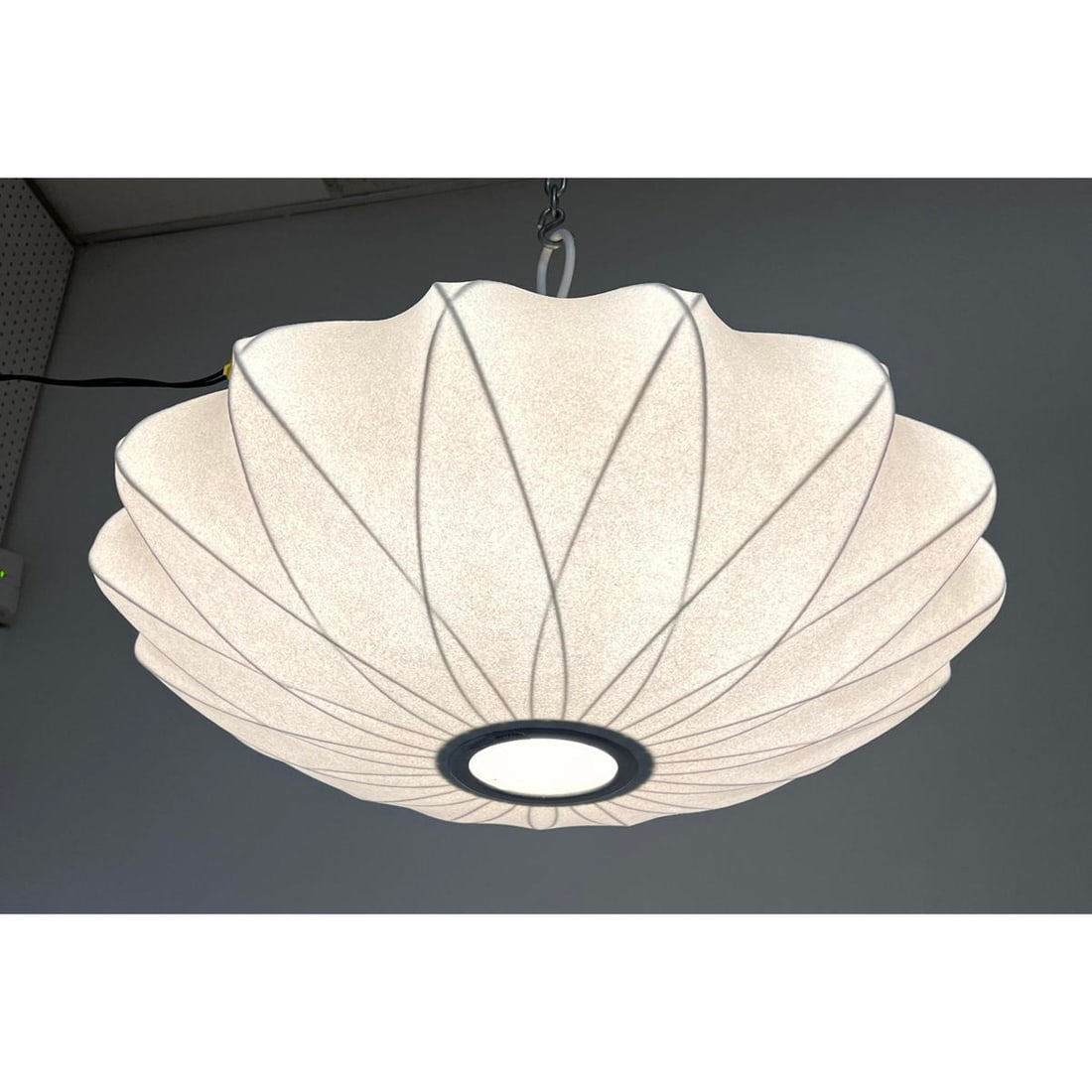 GEORGE NELSON for HERMAN MILLER 22" Bubble Lamp. Criss Cross Frame Bubble Shade Pendant Lamp by Nels (1 of 16)