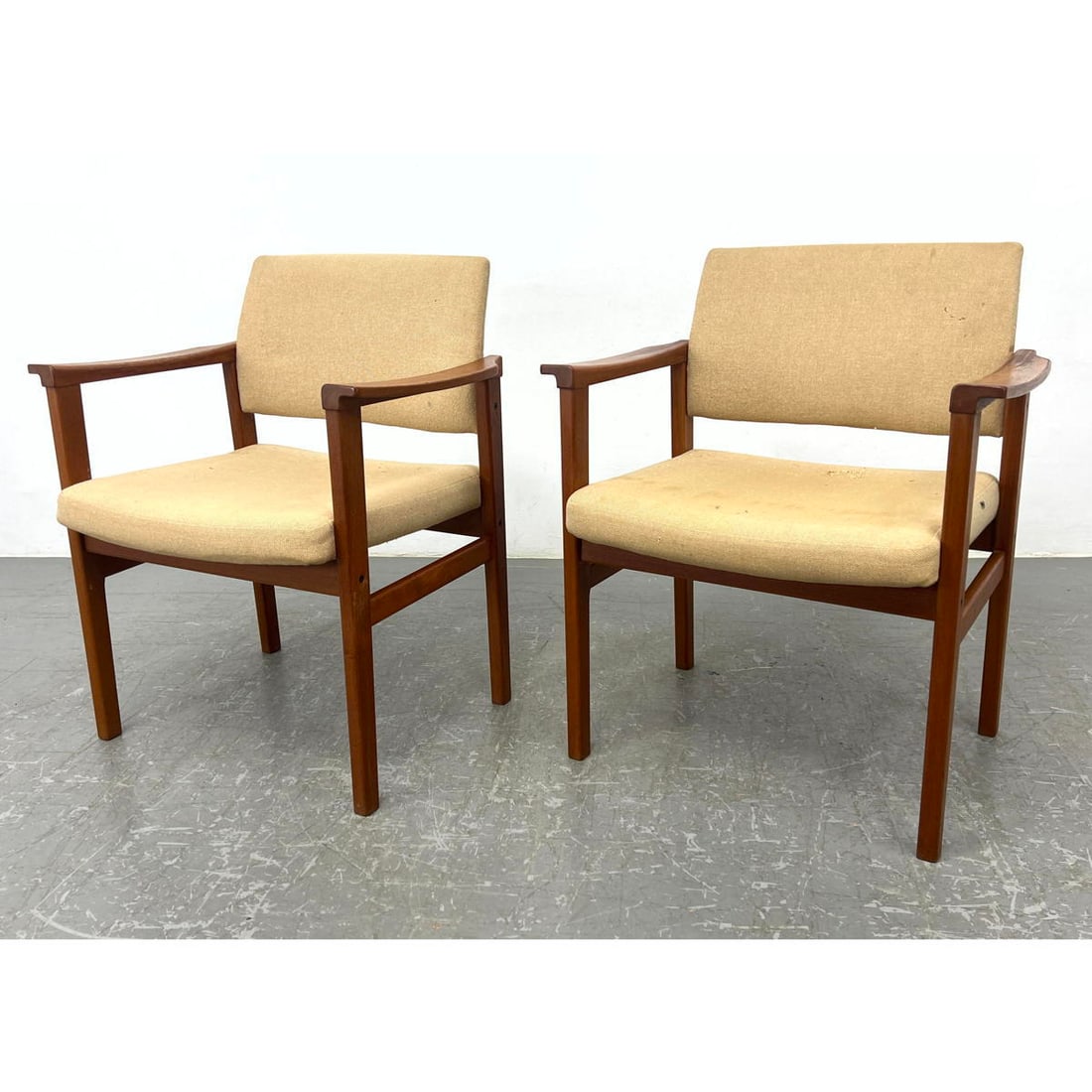 Pair Svegards Sweden Arm Chairs. Teak frames. (1 of 13)