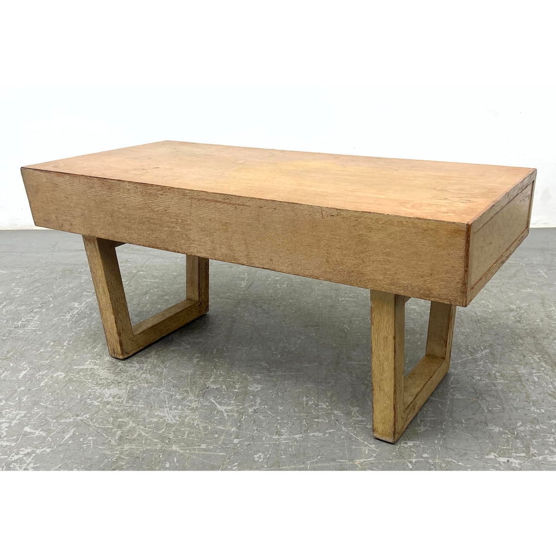 Mid Century Modern American Blonde Wood Coffee Cocktail Table with Two Sided Drawer. Glenn of Califo (1 of 11)