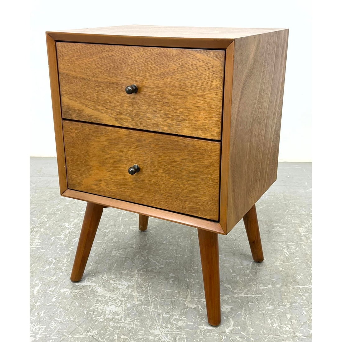 Newer Acorn Wood Night Stand with Drawers. Recent manufacture.: Newer Acorn Wood Night Stand with Drawers. Recent manufacture. Dimensions: Height: 26.5 inches, Width: 18 inches, Depth: 15 inches. ---