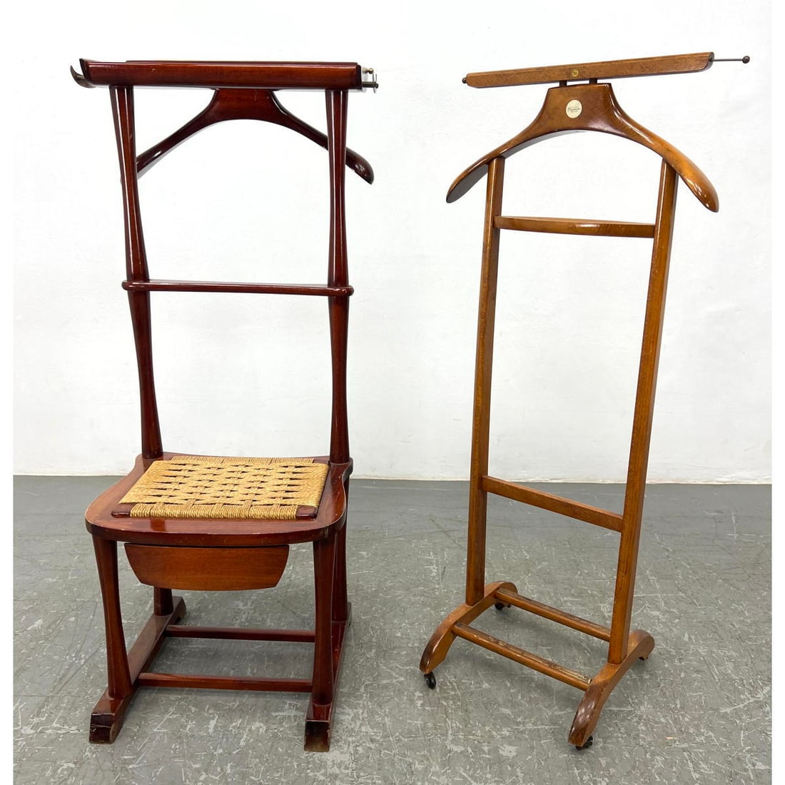 2pcs Italian Made in Italy Valet Chairs: 2pcs Italian Made in Italy Valet Chairs Dimensions: Height: 42.75 inches, Width: 20 inches, Depth: 14.5 inches. - Seat Height: 16 inches ---