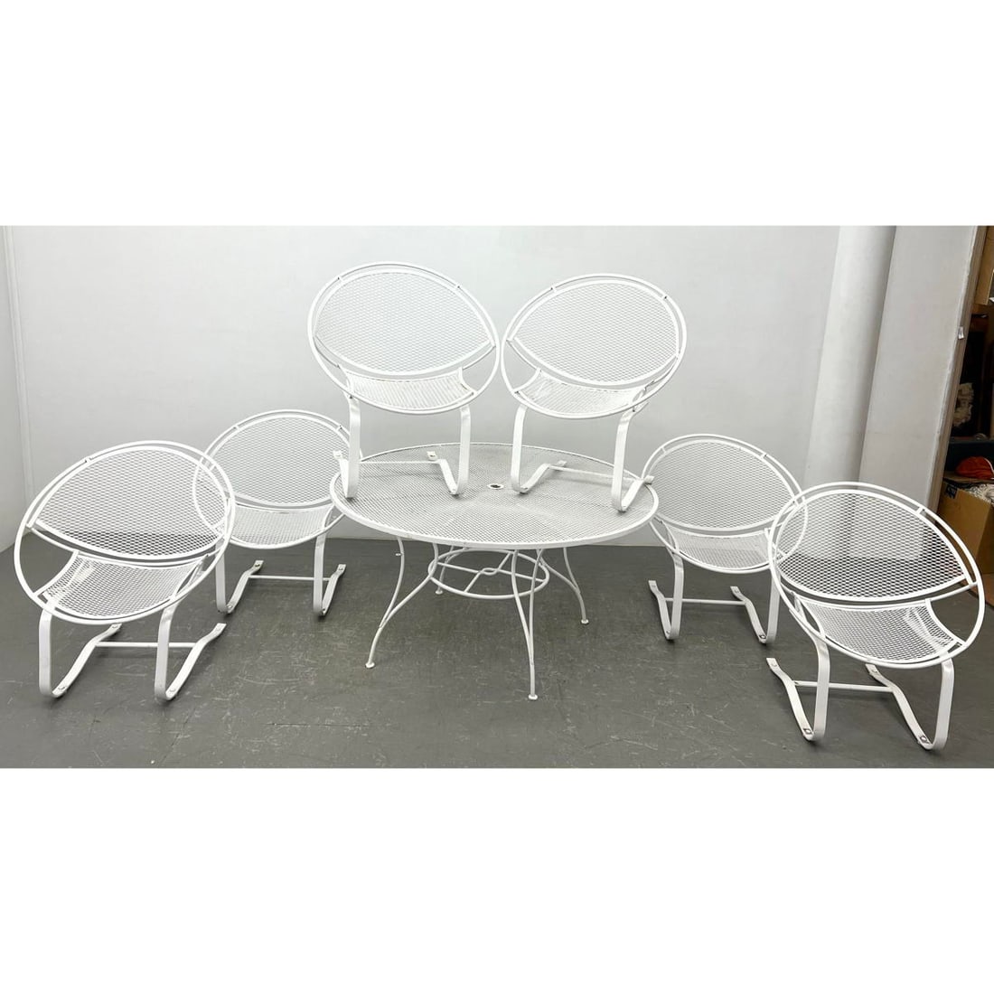 7pc Tempestini for Salterini Radar Dining set. 6 Chairs and table patio Garden set. (1 of 17)