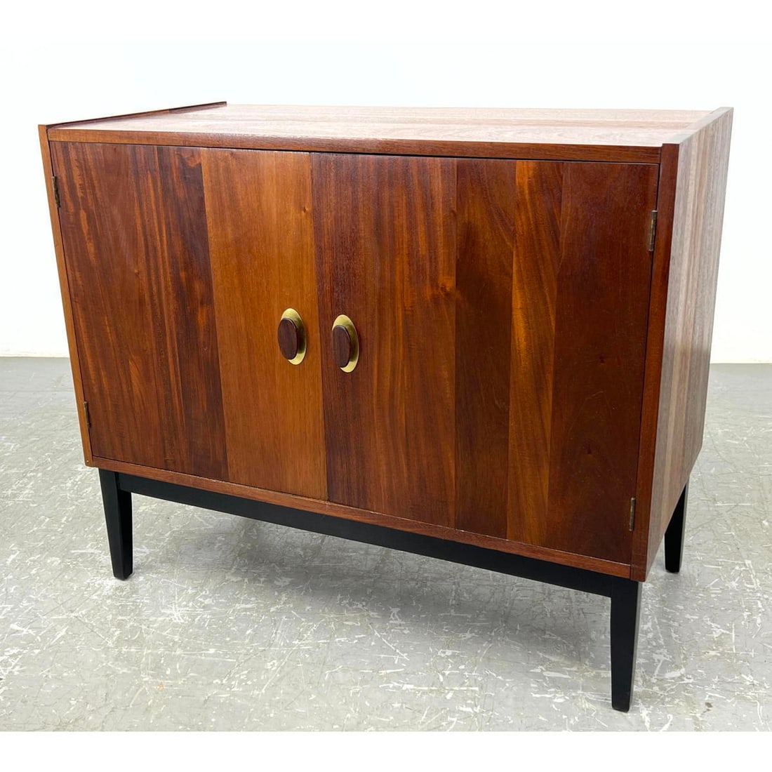 Jack Cartwright 2 Door Server Cabinet. Ebonized base.: Jack Cartwright 2 Door Server Cabinet. Ebonized base. Dimensions: Height: 30 inches, Width: 36 inches, Depth: 18 inches. ---