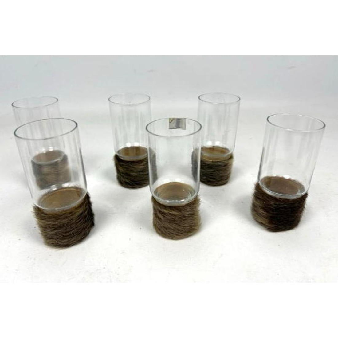 Small Horse hair wrapped 6 drinking glasses. Aubock style. Edelglas Wien: Small Horse hair wrapped 6 drinking glasses. Aubock style. Edelglas Wien Dimensions: Height: 4 inches, Width: 2 inches, Depth: 2 inches. --- US Packing and Shipping charge: $35 Plus insurance at a rat