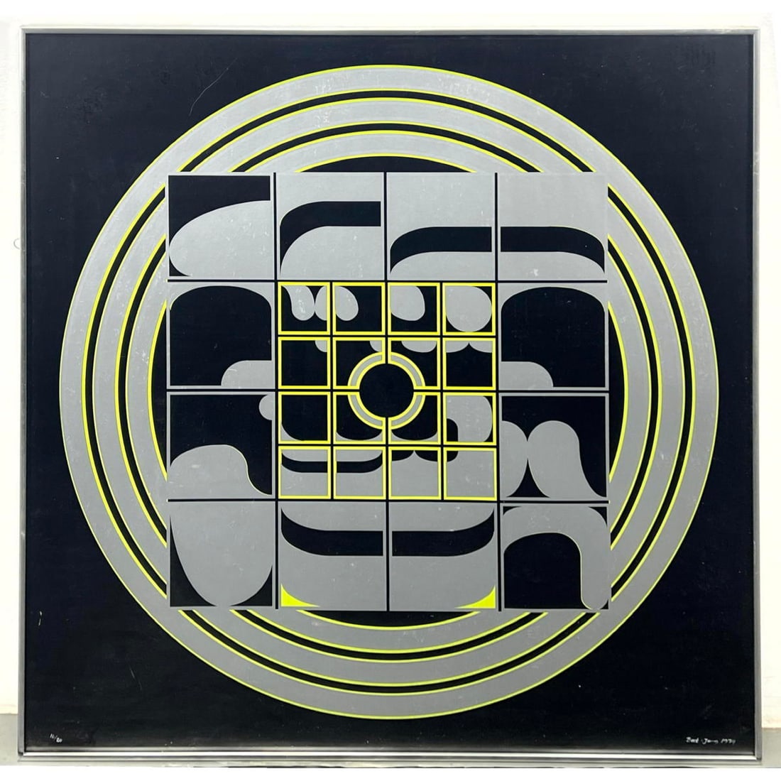 Beck and Jung 1974 3 Color Screenprint edition of 20 Sweden: Beck and Jung 1974 3 Color Screenprint edition of 20 Sweden Dimensions: Height: 39.5 inches, Width: 39.5 inches, Depth: 1 inches. ---