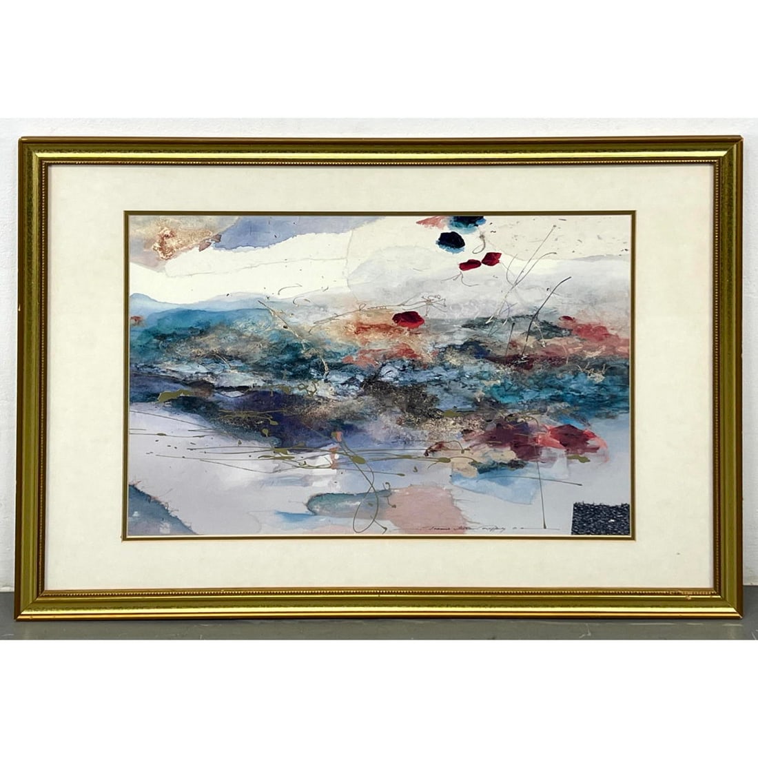 Joanne Miller Rafferly Abstract Modern Print.  Framed under Glass. (1 of 6)