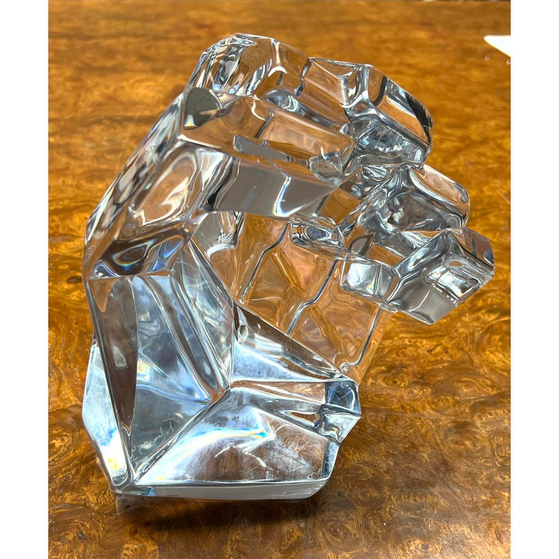 Daum France 79-500 Crystal Fist Tony Morgan Sculpture. Le Poing (1 of 9)