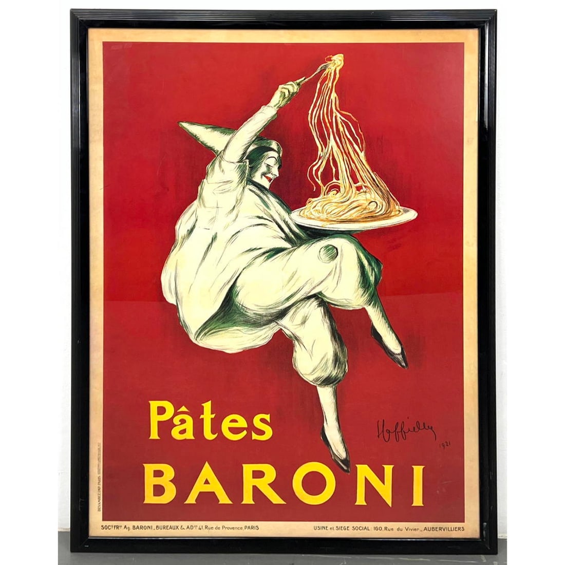 Large Leonetto Cappiello Poster Baroni Pasta.  Framed. (1 of 10)