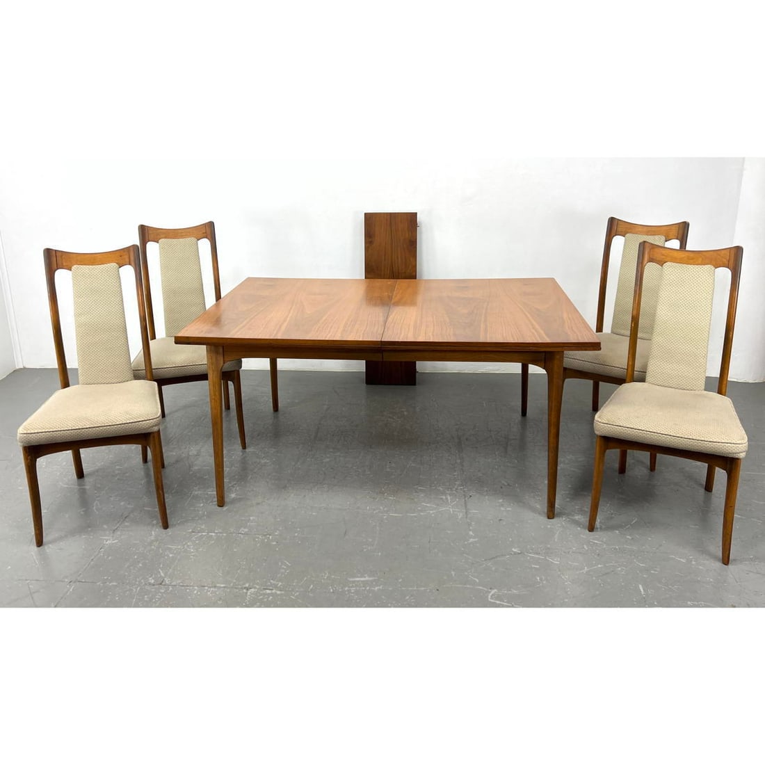 5pc American Modern Dining set.  Table and 4 Chairs. 1 leaf: 12" (1 of 15)