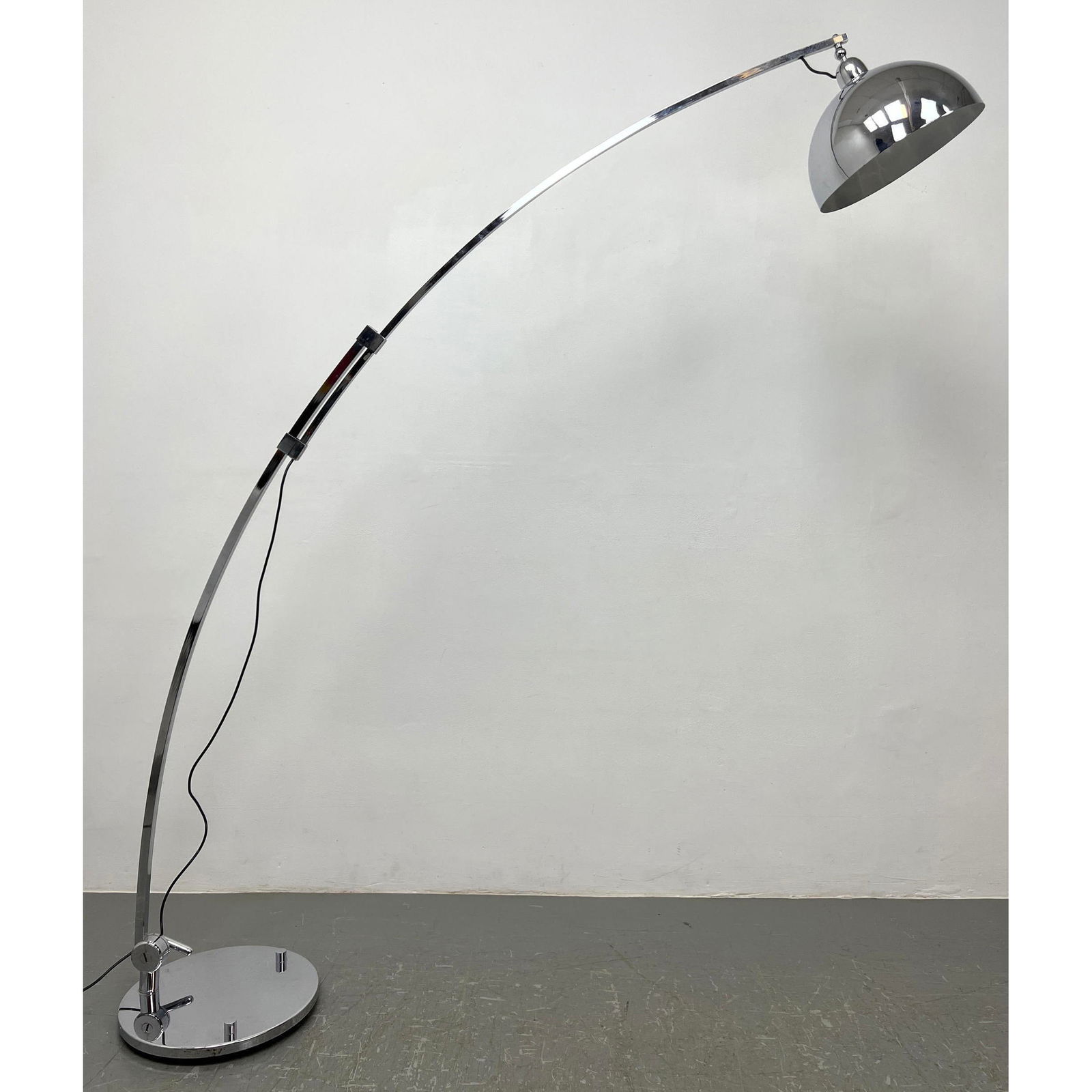 Italian Modern Adjustable ARC Floor Lamp. Dome Shade.  European plug. Swivels on Base. Arm Adjustabl (1 of 11)