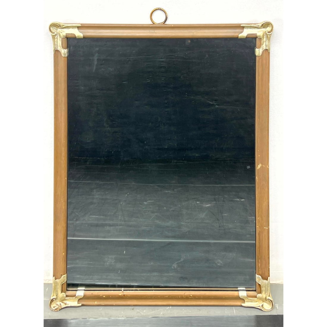 Vintage Wood Mirror Frame. Gessoed decorative corner details. (1 of 6)