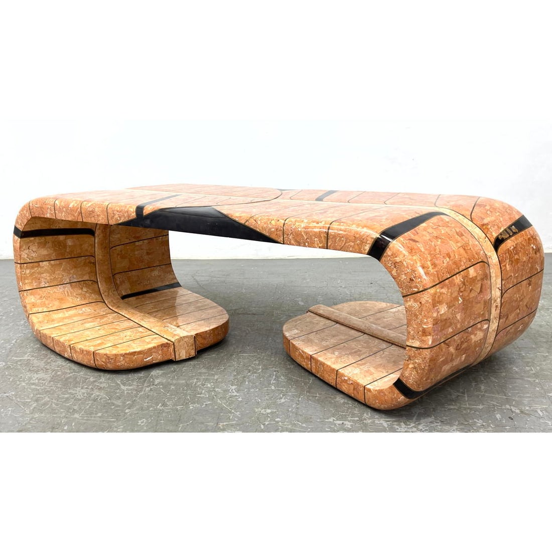 Tessellated Maitland Smith style coffee table. (1 of 9)