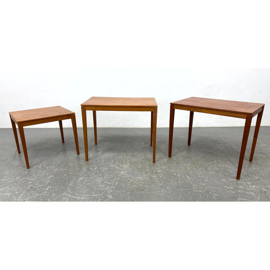 3pcs  Danish Modern Denmark Teak Side Tables. Bent Silberg. (1 of 11)