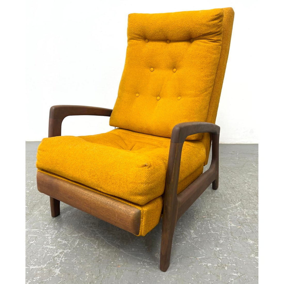 Adrian Pearsall Craft Associates Reclining Lounge Chair with Foot extender. American Modern Walnut F (1 of 9)