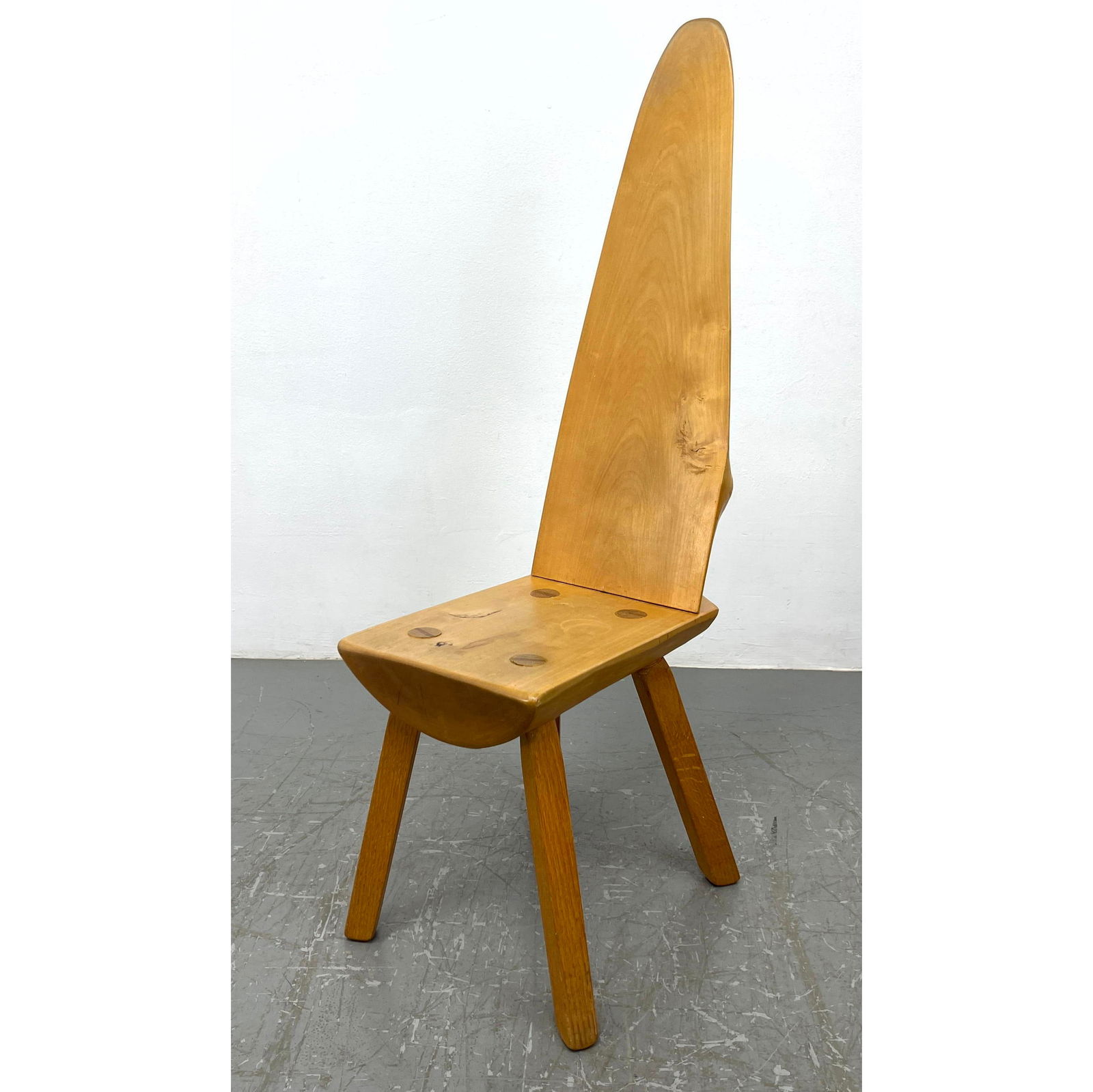 Rustic Tall Back Wood Log Side Chair. (1 of 10)