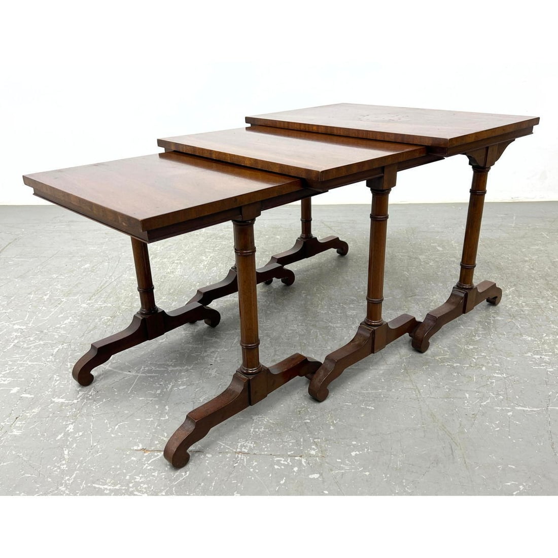 3pc Walnut Nesting Tables. (1 of 14)