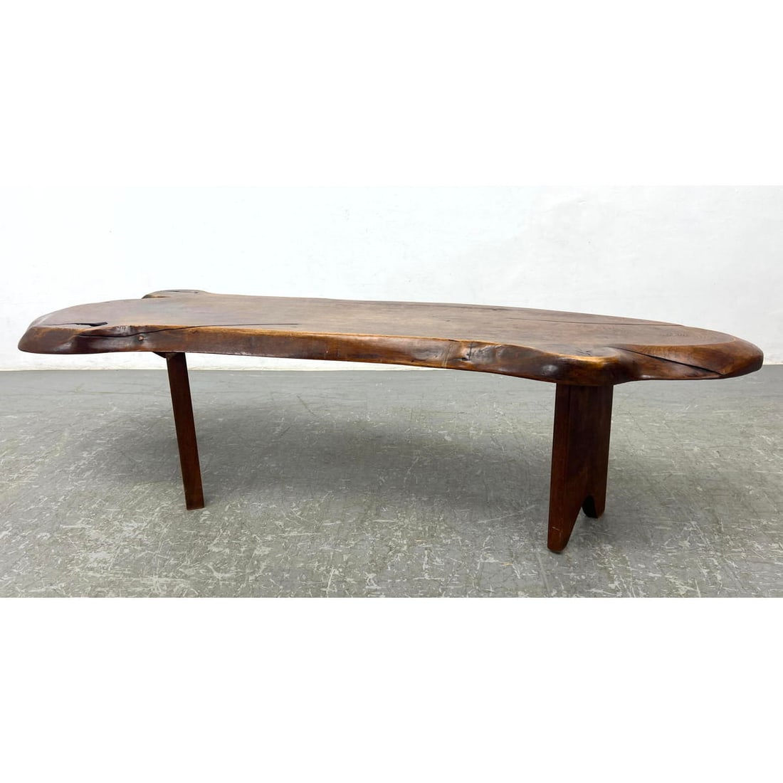 Wood Free edge Slab Artisan Studio Coffee Table Bench. (1 of 8)