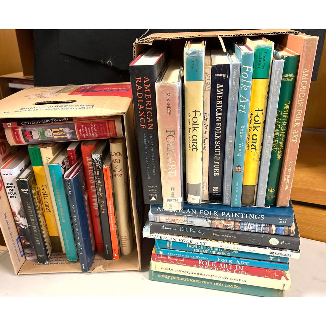 35+ Books on American Folk Art.: 35+ Books on American Folk Art. --- US Packing and Shipping charge: In house shipping available. Will be calculated once destination known. However these are very heavy. WIll be expensive. Plus insura