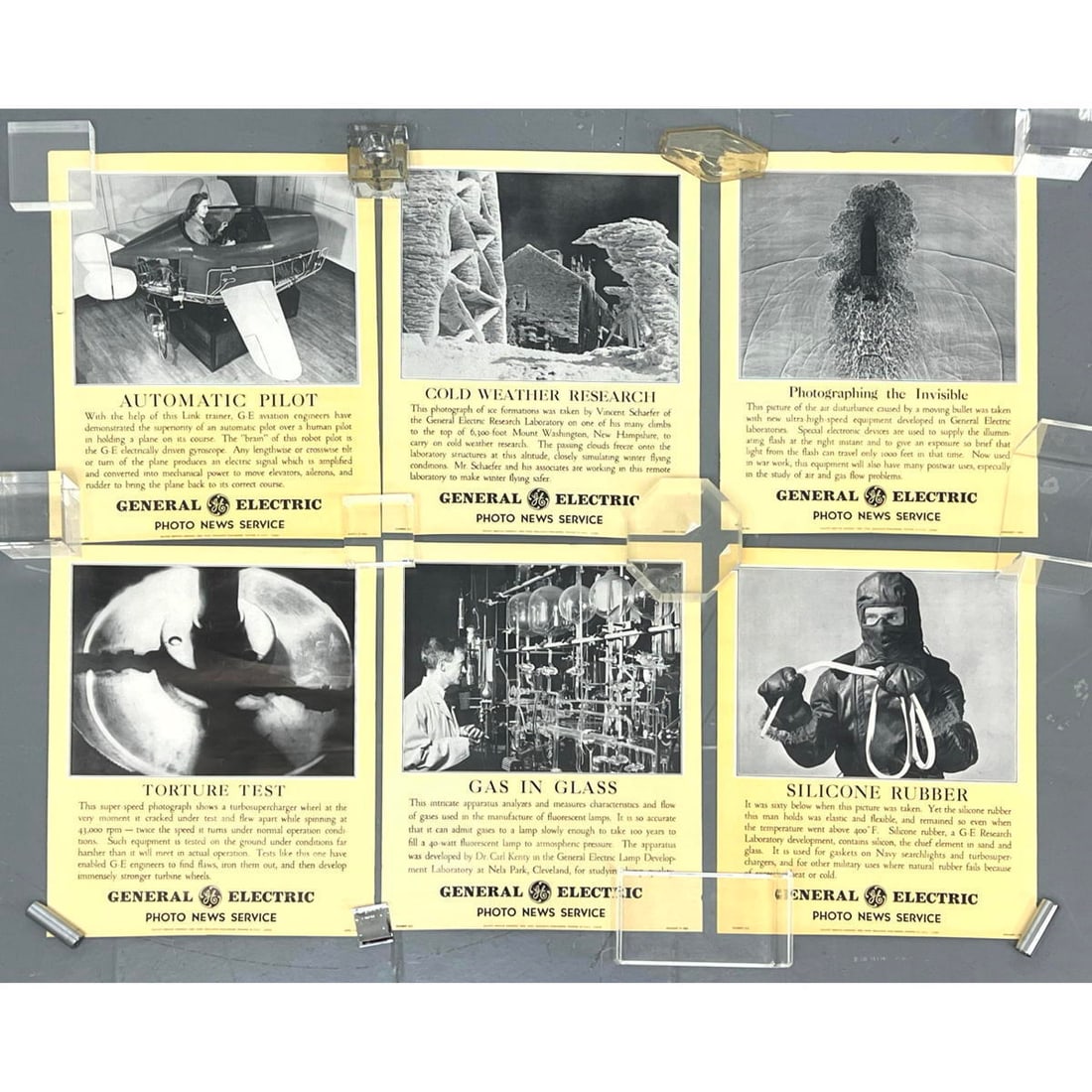 Collection 6 GE GENERAL ELECTRIC Advertisements. "Silicone Rubber". "Gas in Glass". "Automatic Pilot (1 of 15)