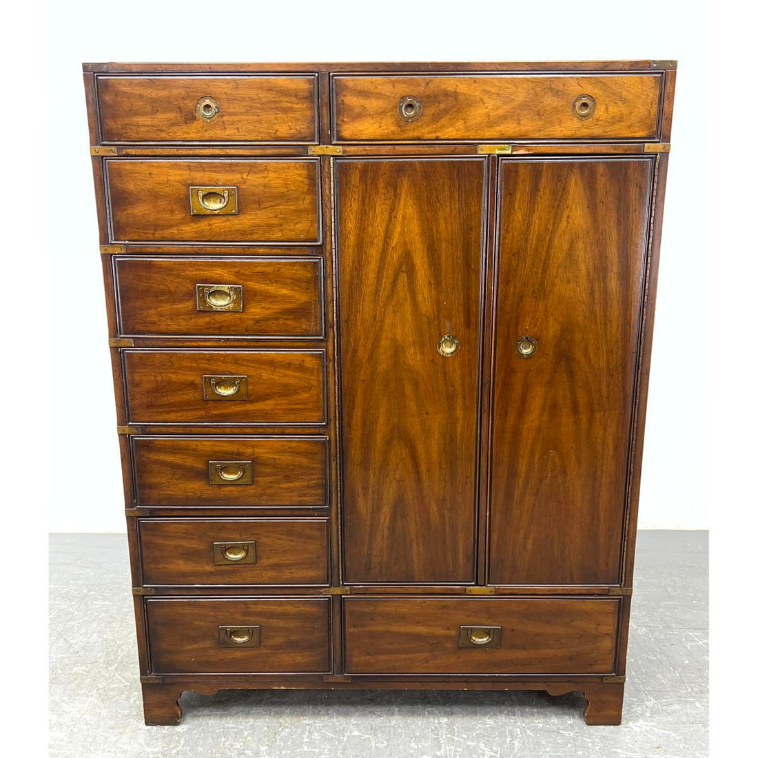 Campaign Style Gentlemen's Wardrobe Chest Dresser.: Campaign Style Gentlemen's Wardrobe Chest Dresser. Dimensions: Height: 57 inches, Width: 44 inches, Depth: 18 inches. ---